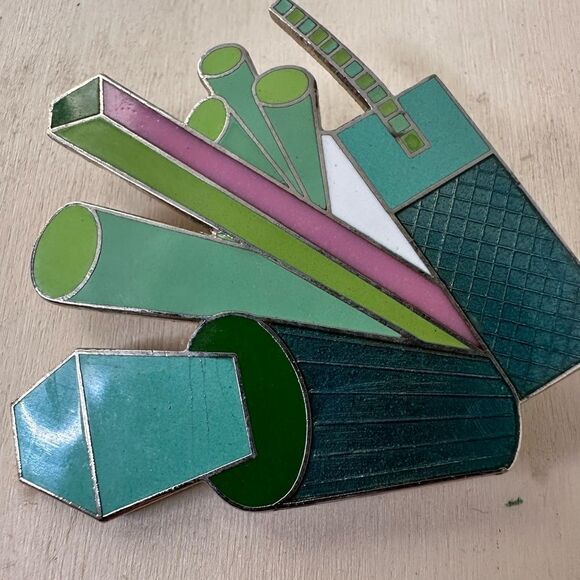 Vintage Memphis Modern Thun For ACME Brooch - Picture 2 of 6